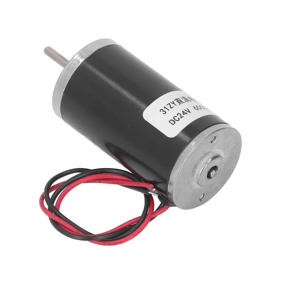 Yajisi 31ZY Permanent Magnet Electric Motor, High Torsion Adjustable Speed Metal Gear DC 24V 6000RPM (5.12 inches / 13 cm) - Reversible CW/CCW for Ventilation Fans, Heaters & DIY Projects