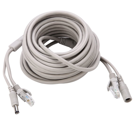 Yajisi 32.8 ft / 10m RJ45 DC Ethernet CCTV Cable for IP Cameras NVR System 10/100Mbps Network Cable