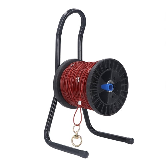 Yajisi 328 ft / 100M Steel Wire Measuring Rope, Hand Operated Rubber Coated Portable Deep Well Surveying Tape for Construction, Railway and Industrial Measurement