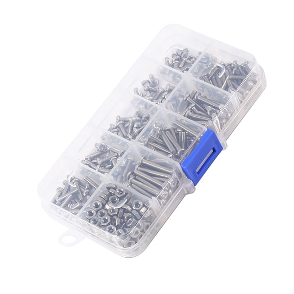 Yajisi 340pcs M3 Stainless Steel Screws and Nuts Assortment Kit Set Pan Head
