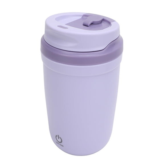 Yajisi 350ml USB Rechargeable Self‑Stirring Coffee Mug – Stainless Steel, Magnetic Rotator, IP6 Waterproof, Dual‑Purpose Lid, Purple