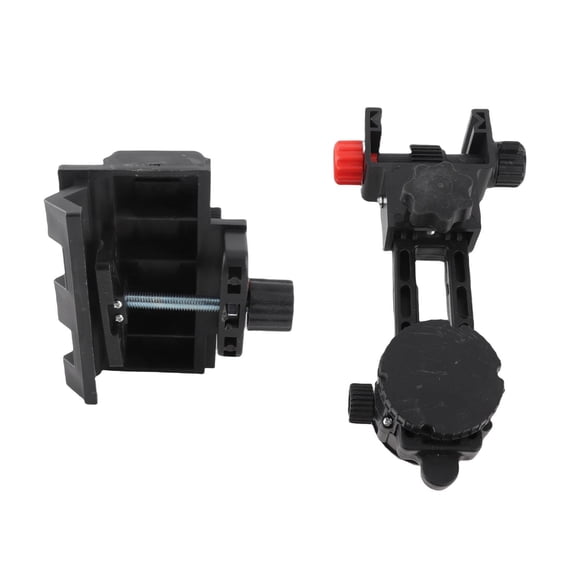 Yajisi 360 Adjustable FineTuning Bracket Level Adapter LShaped Pivoting Base with Clip, Wall/Ceiling Mount, ScratchResistant ABS, 010cm FineAdjust, 360 Rotation