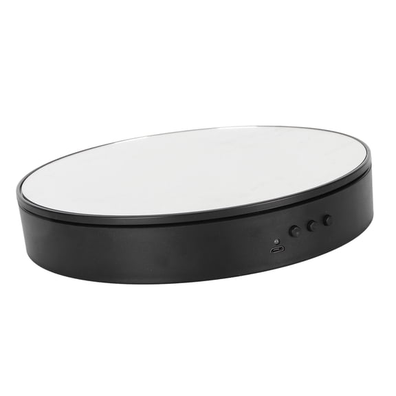 Yajisi 360 Degree Rotating Display Base Black, Motorized Photography Turntable Stand, 11lbs Load Capacity, USB/Battery Powered, Low Noise Tabletop Photo Shooting Table for Video (8.27 in / 21 cm)