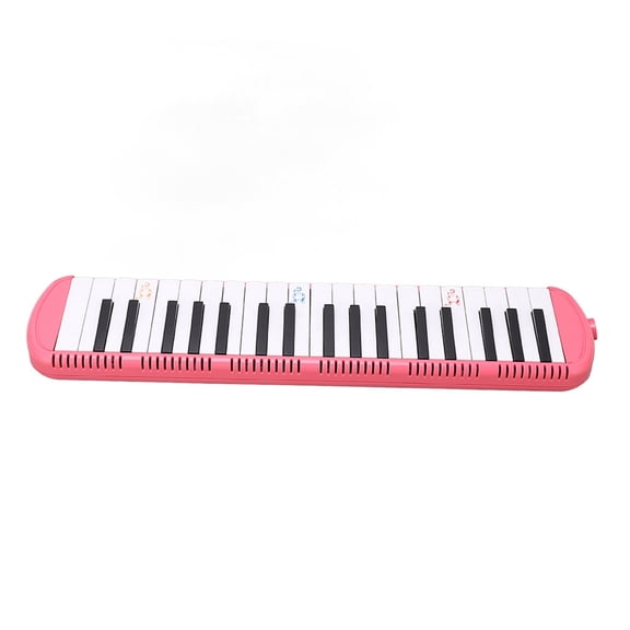 Yajisi 37 Key Melodica Wind Musical Instrument for Adults Beginners Students Pink Portable Keyboard Harmonica with Bag Mouthpiece Cloth 19.68 Inches / 50 cm