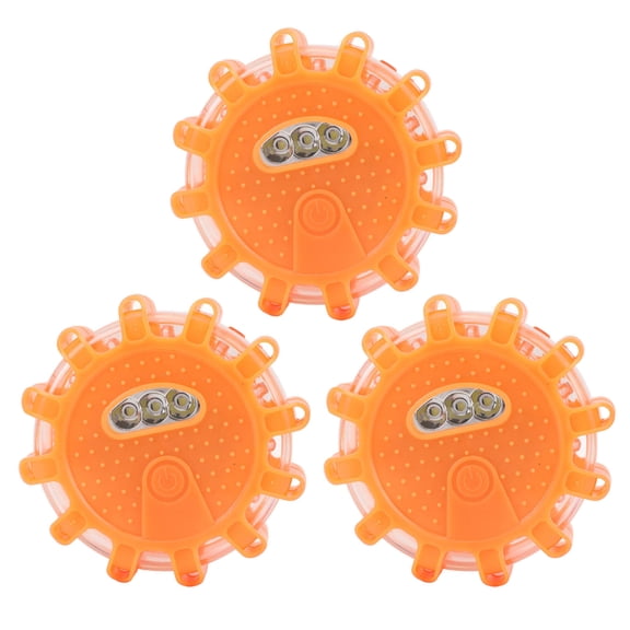 Yajisi 3Pcs LED Road Flare Emergency Light with Rechargeable Battery, C-Type Charging, Magnetic Base for Trucks, RVs, Boats, 500m Visibility 11 x 4.33 x 4.33 in