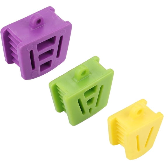 Yajisi 3Pcs Multi Size Mouth Prop Bite Opener Intraoral Supporting Device, Purple/Green/Yellow