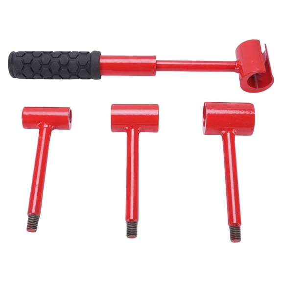 Yajisi 4 in 1 Door Hinge Adjustment Tool Kit Steel Silicone Gap Adjusting Wrench Set Heavy Duty Hinge Bender Repair Tool for Circular and Commercial Doors (5.9 inches / 15 cm Handle)