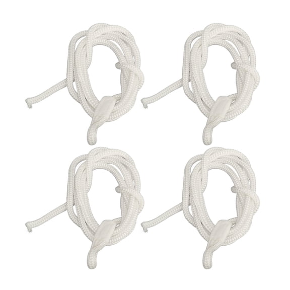 Yajisi 4.9ft High Strength Polyester Boat Bumper Ropes Premium Marine Dock Line for Boat Docking and Mooring (4.9 ft / 1.5 m), White, 4-Pack