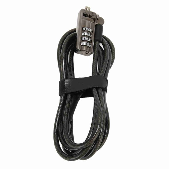Yajisi 4-Digit Combination Laptop Cable Lock, Keyless Anti-Theft Security Cable for Lenovo and HP NANO Hole Computers, High-Security Theft Deterrent Device, Black, 1 Count