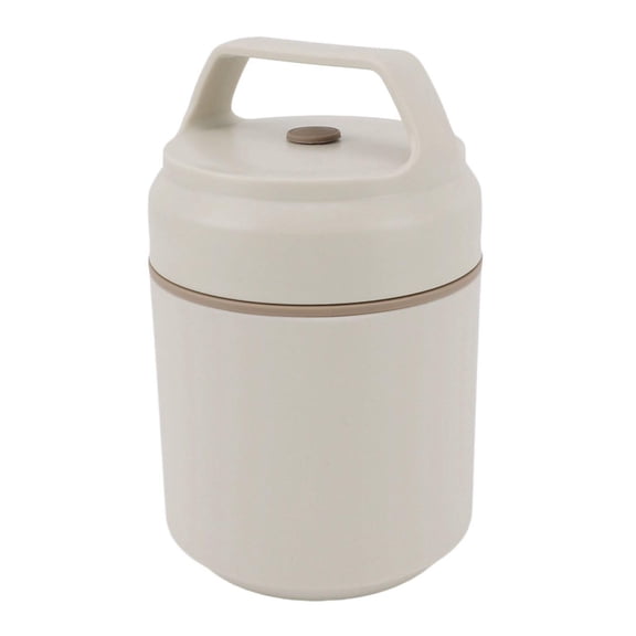 Yajisi 420 ml Stainless Steel Thermal Bento Box – Leakproof, Insulated, Portable Lunch Container with Handle – Beige