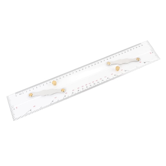 Yajisi 450mm / 17.72 in Marine Navigation Parallel Ruler High Transparency Acrylic Nautical Sea Chart Plotting Tool for Ships and Boats