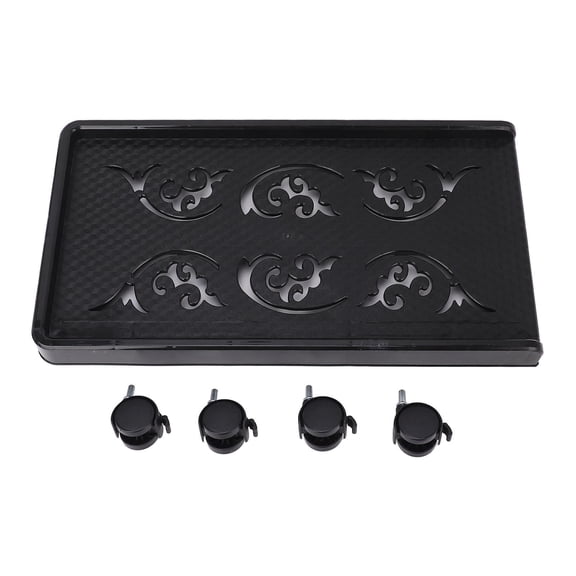 Yajisi 460x245mm Mobile CPU Stand with 4 Locking Wheels HeavyDuty 30kg Capacity, Easy Assembly, Versatile Desk & Toolbox Support