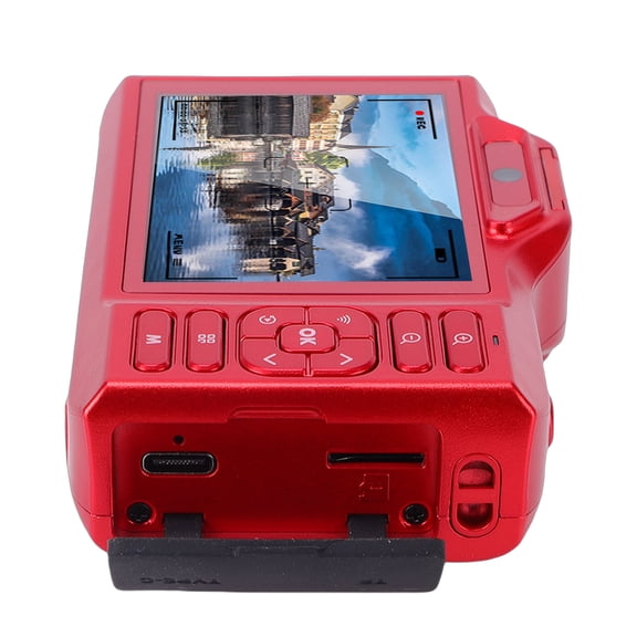 Yajisi 4K 64MP Digital Camera for Photography with Auto Focus Dual Lens 18X Digital Zoom WiFi Portable Travel Camera Red