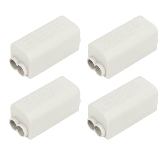 Yajisi 4PCS 2 in 2 Out Cable Terminal Block Connector, Quick Wire Cable Connector, 1000V 80A Quick Wiring Terminal for Top Light Switch Meter, White Wiring Terminal