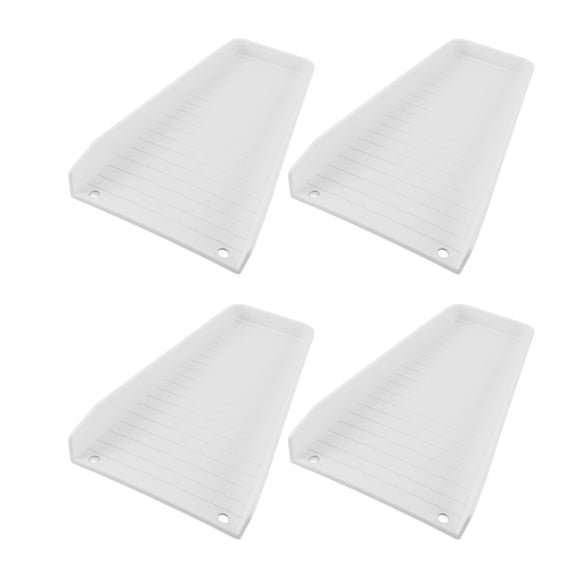 Yajisi 4PCS Downspout Splash Block Rain Gutter Extensions Fixable Extender with 8 Fixing Nails Protect House Foundation White 16.3 inches / 41.4 cm Drain Trays