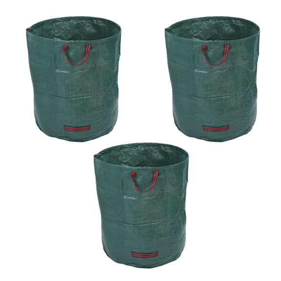 Yajisi 4PCS Garden Leaf Bag PP Large Capacity Reusable Yard Garbage Storage Container Bag 400L (80x80cm / 31.5x31.5in)