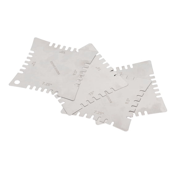 Yajisi 4Pcs Guitar Notched Radius Gauge Set Stainless Steel Fingerboard Ruler Fretboard Measuring Luthier Tool for Guitar Bass Banjo Ukulele