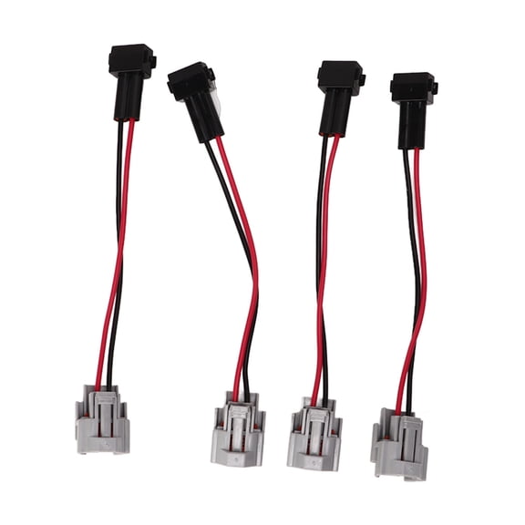 Yajisi 4pcs Fuel Injector Harness Adapter Denso Female to EV1 A Male Plug Replacement for Honda Civic K20 K24 Vehicles Engine Wiring Connector Kit Auto Parts High Performance Easy Install Black