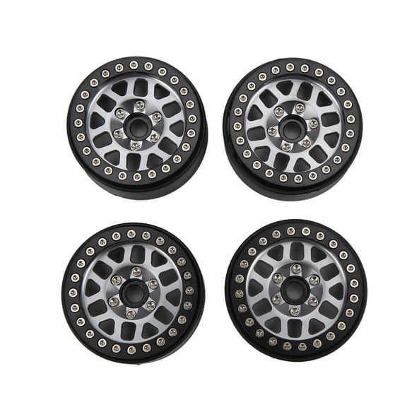 Yajisi 4pcs/set 1.9in Aluminum Alloy Beadlock Wheel Rims for Axial SCX10 90046 RC Crawler Car Parts Titanium