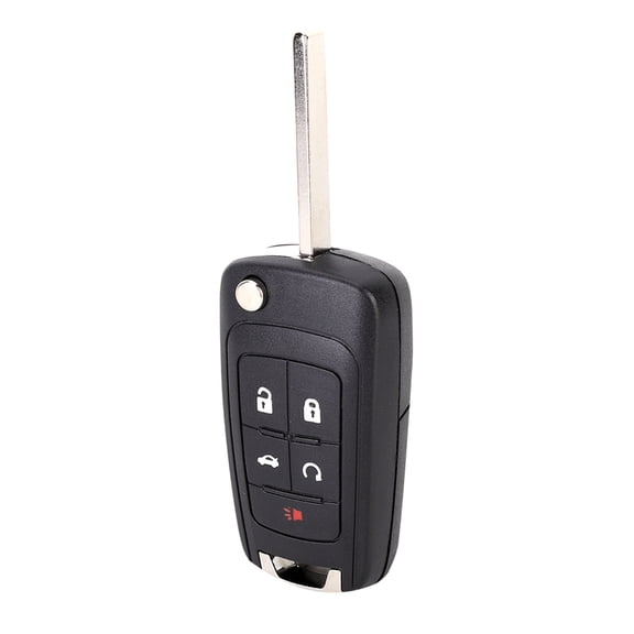 Yajisi 5 Buttons Flip Key Fob Case Shell Cover Replacement Fit for Chevrolet Camaro Cruze Equinox Malibu Sonic Spark Volt 2010-2013 Auto Car Key Shell