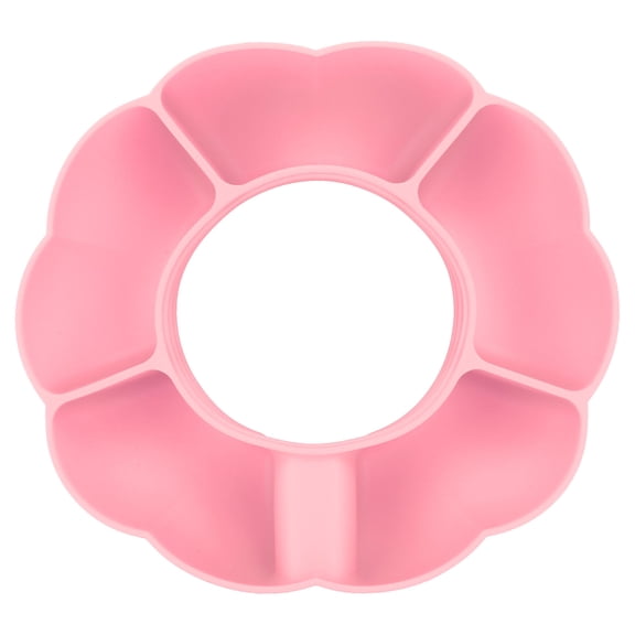 Yajisi 5-Grid Silicone Snack Divider Tray, 40oz Cup Serving Platter for Snacks & Drinks - 7.9x7.9x2.0 Inches