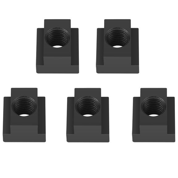 Yajisi 5 Pcs Black Oxide Finish T-Slot Nuts M16 Threads Fit Into T-Slots In Machine Tool Tables For Fastening Metal Parts Together And A Variety Of Metal-To-Metal Applications