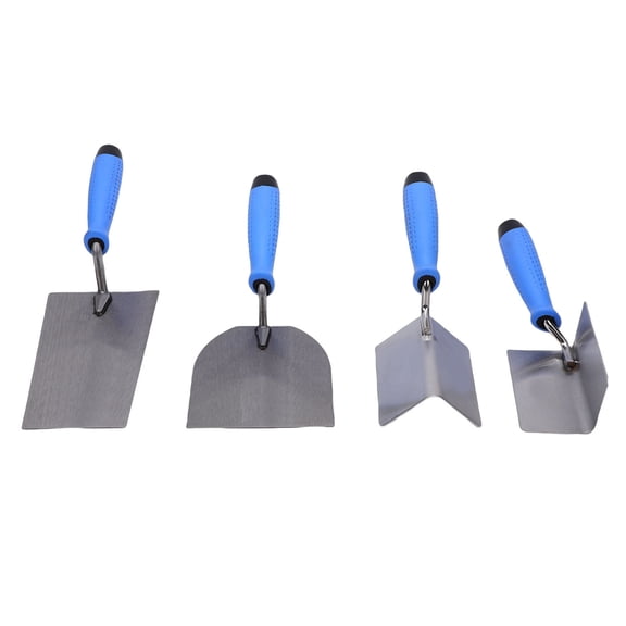 Yajisi 5-Piece Drywall Trowel Set, Stainless Steel Inside & Outside Corner Plastering Tools with Ergonomic TPR Handle, Bricklaying Masonry Hand Tools Include Storage Bag (11.4 x 6.7 in / 29 x 17 cm)