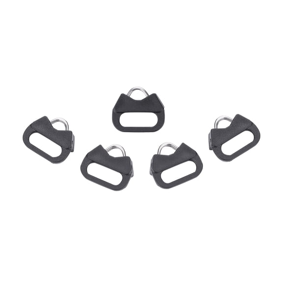 Yajisi 5 Pieces Replacement Alloy Split Ring Triangle Rings Hook for Camera Shoulder Strap Neck Lanyard Waist Belt Hook Durable Plastic and Alloy Material 0.6 inches / 15.2 mm Black Size Small