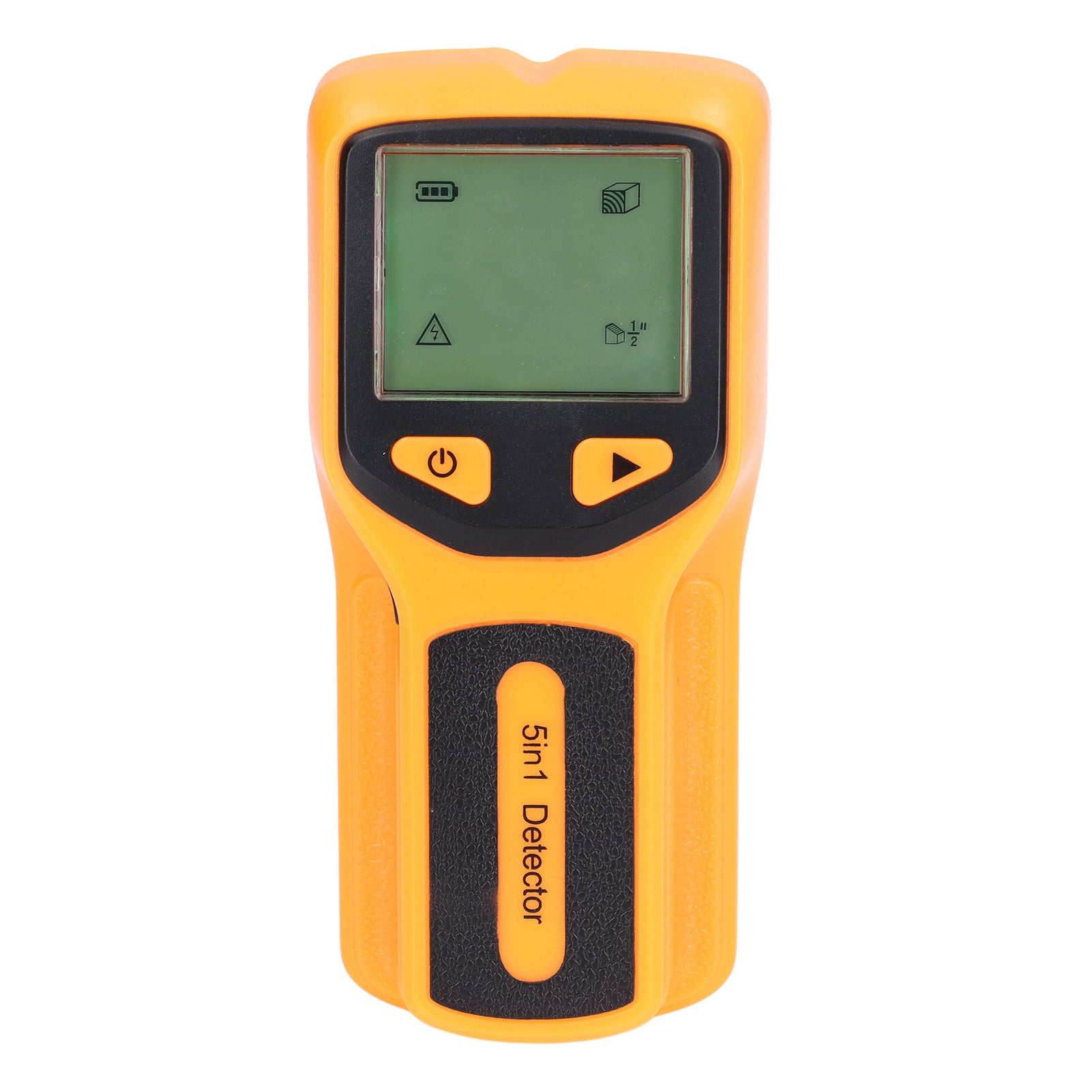 Yajisi 5 in 1 Stud Finder Multifunctional Wall Scanner LCD Electronic Metal Studs Detector for Wood AC Wire Yellow 152x70x38mm 6x2.8x1.5in