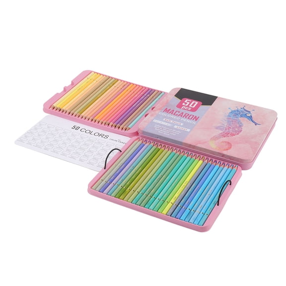 Yajisi 50 Colors Colored Pencils Set, Premium Poplar Wood Portable Sketching Pencils for Adult and Child, Professional Art Drawing Tools for Writing, Shading, and Coloring (9.06 inches / 23.00 cm)