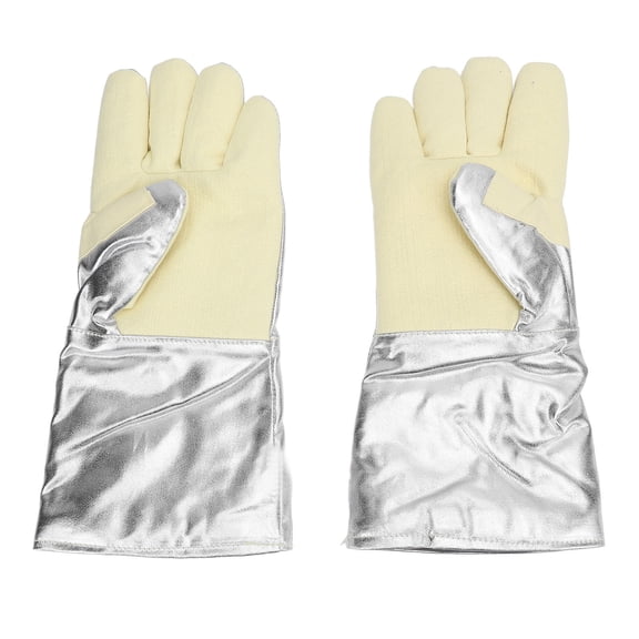 Yajisi 500 Heat Resistant Aluminum Foil Gloves  Thumbs, for Steel Mills & Baking  1 Pair