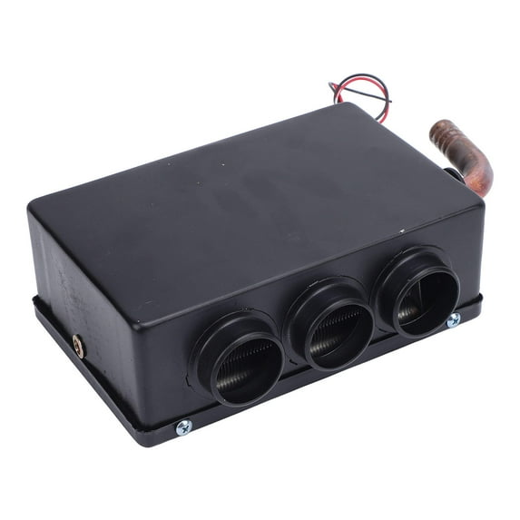 Yajisi 500W 12V Car Heater Fan – 80CFM Airflow, 8500BTU, 3‑Port Dual Exhaust, Low‑Noise, Quick Defrost & Defog, Compact Portable Heater