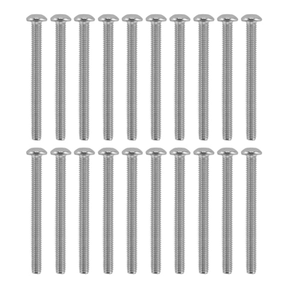 Yajisi 50Pcs M4 x 40mm (1.57 inches) Button Head Socket Caps Screws, Galvanized Steel Hex Socket Fasteners for Classified Instruments Electronics, 2802-0004-0040