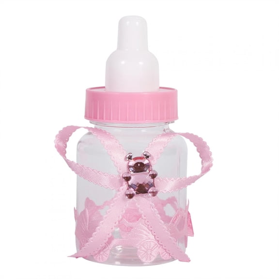 Yajisi 50Pcs Pink Candy Chocolate Bottles Box for Baby Shower Party Favors, Small Gift Containers