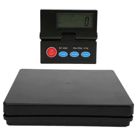 Yajisi 50kg / 110 lbs High Accuracy Electronic Platform Scale Digital Bench Measurement Tool with LCD Display for Commercial Mailing Moving Shipping and Postal Weighing G/KG/LB/OZ