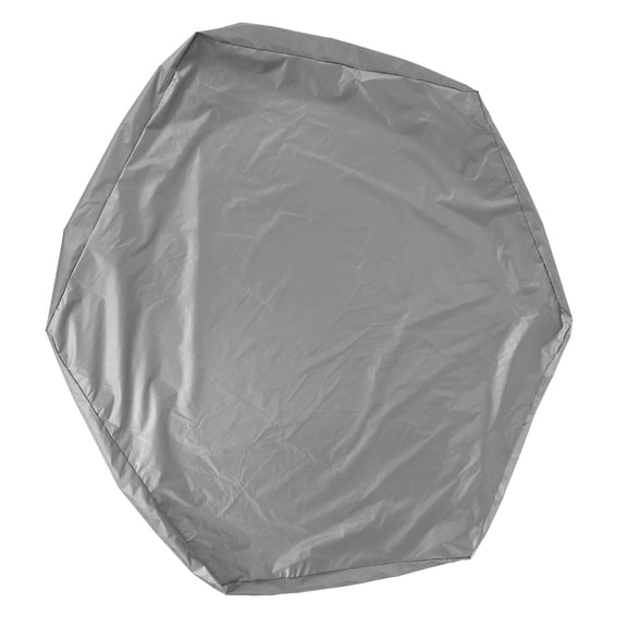 Yajisi 55.1" Waterproof Hexagon Sandbox Cover with Drawstring Outdoor Garden Sandpit Pool Protective Cover Heavy Duty Sand Toys Protector Grey