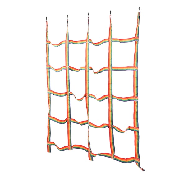 Yajisi 57.09 x 72.83 Inch / 145 x 185 cm Climbing Cargo Net Kids Climbing Rope Ladder PP Fiber High Load Capacity Climbing Net for Outdoor Play Training