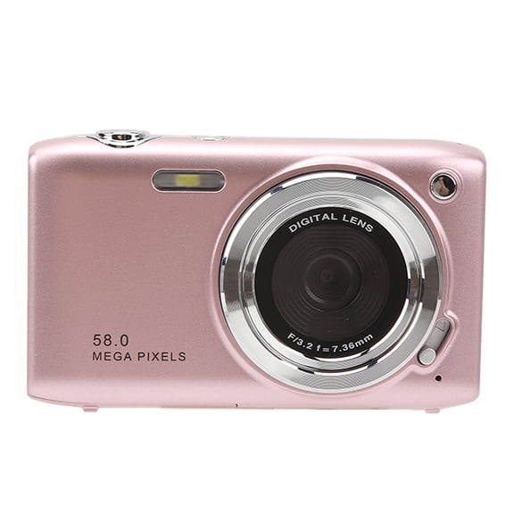Yajisi 58MP 4K Digital Camera 2.88 Inch Screen 16X Zoom Point and Shoot Video Camera with 1800mAh Battery (Pink)