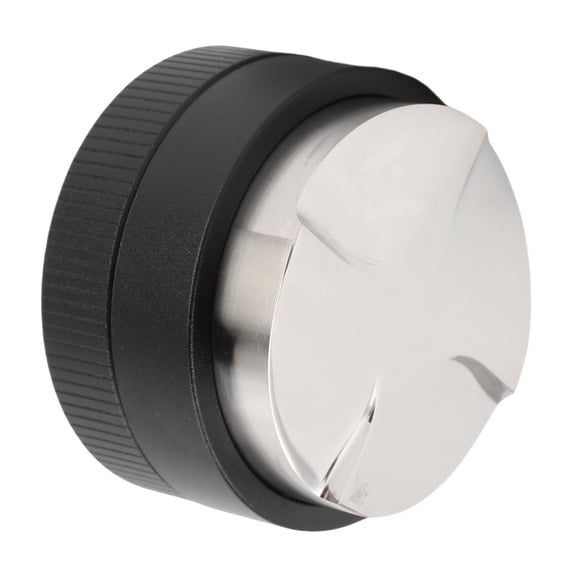 Yajisi 58mm Self-Weight Coffee Distributor Tamper – 304 Stainless Steel, Built-in Spring, Auto Leveling, Anti-slip Handle, Black