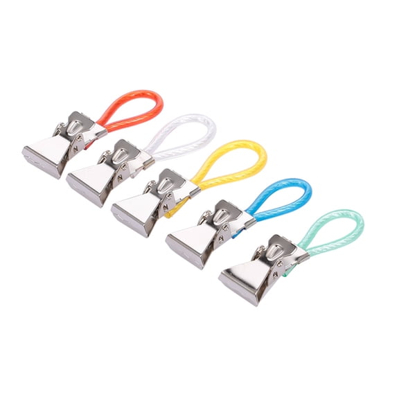 Yajisi 5PCS Tea Towel Clips Cloth Hanging Metal Clips Hand Towel Hooks for Kitchen Bathroom Oven Mitt