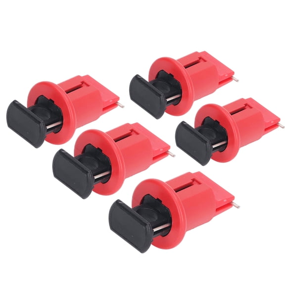 Yajisi 5Pcs Electrical Circuit Breaker Lockout Pin Outward Miniature Insulation Lock for Industrial Power Isolation Area, Durable Nylon & Stainless Steel, Fit for Padlock Dia <= 7.5mm, 5 Pack