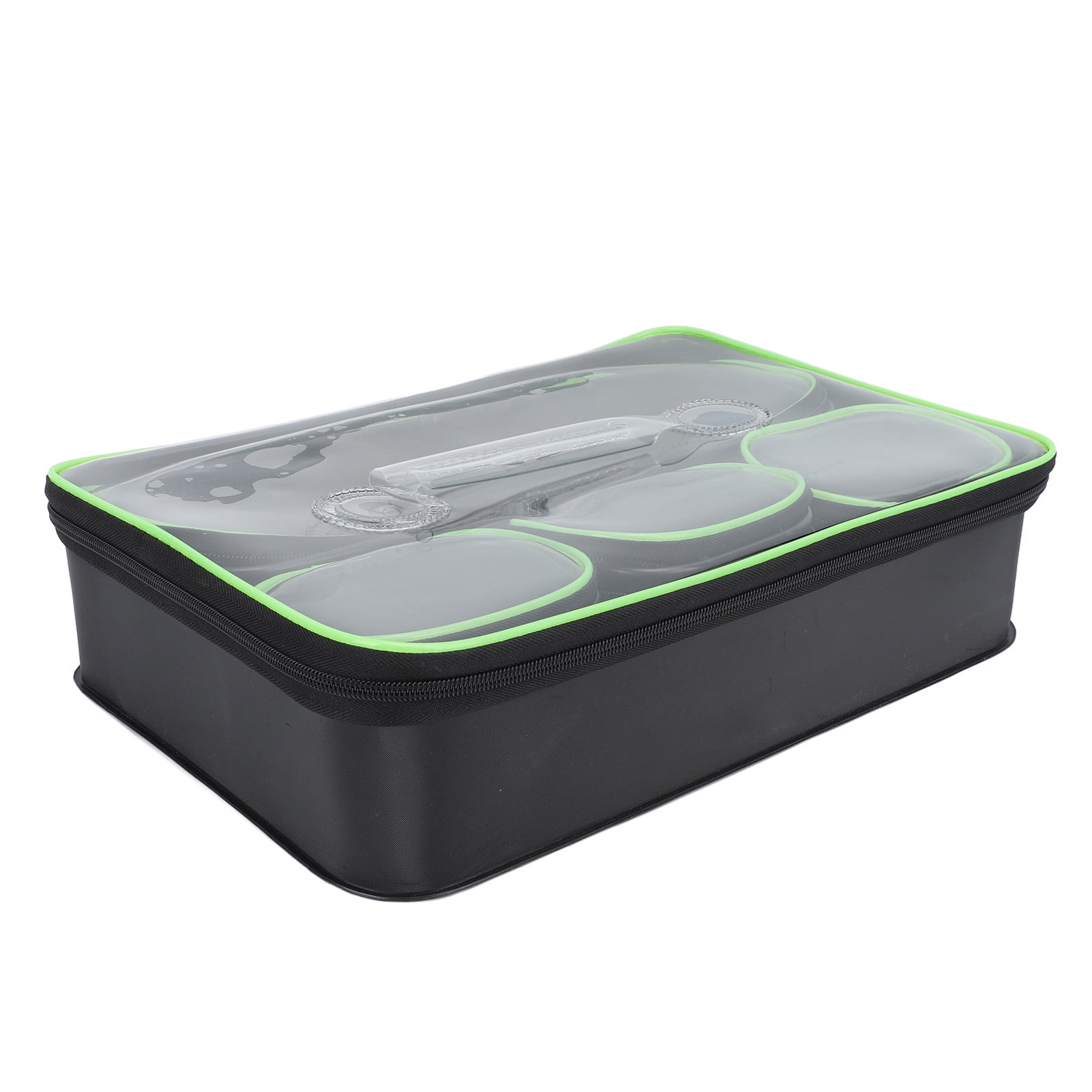 Yajisi 5Pcs Thickened EVA Fishing Tool Pouch Waterproof Tackle Box Wear Resistant Large Capacity Lightweight Storage Box for Travel Accessories (15.35x10.63x3.54 inches / 39x27x9 cm)