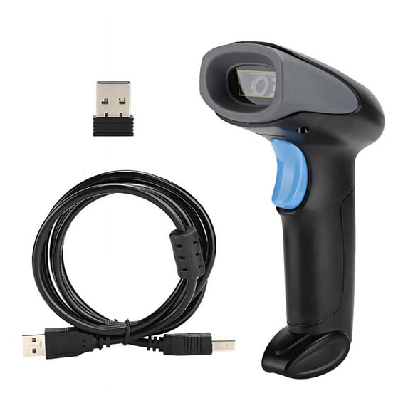 Yajisi 5VDC 100m Wireless Laser Barcode Scanner with USB, 3.5h Battery ...