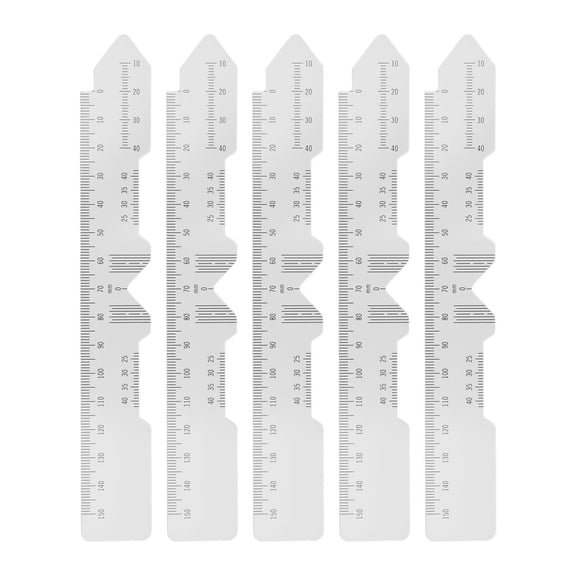 Yajisi 5pcs Ophthalmic PD Ruler Clear Data Marking Smoothing Edges Pupillary Distance Ruler For Hospitals 7.48 inches / 19 cm Eye Ophthalmic Tool Plastic Eyelid Measuring Tape