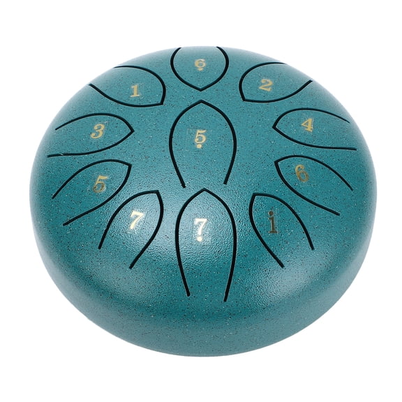 Yajisi 6 Inch 11 Tones Carbon Steel Hand Pan Drum Percussion Instrument Musical Handpan Tongue Drum With Mallets Stand Travel Bag For Adults Kids Music Lovers, Green Color (6 inches / 15.24 cm)