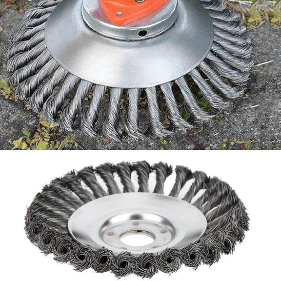 Yajisi 6 Inch / 15.2 cm Steel Wire Lawn Mower Trimmer Brush Head Replacement Accessories For Garden Forestry Supplies Durable Parts And Tools For Outdoor Weed Control