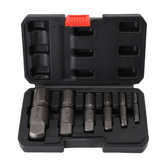 Yajisi 6-Piece Heavy Duty Pipe Extractor Set, Broken Screw Remover Tool Kit for 1/8 to 1 Inch Threaded Pipes, Cr-Mo Steel with Storage Box (3.17-25.4mm / 10 inches)