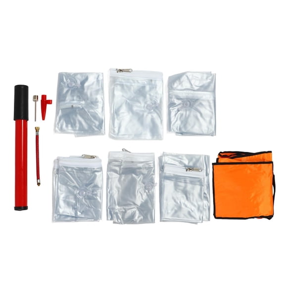 Yajisi 6Piece Inflatable PVC Splint Set with Air Pump MultiUse Limb Support Brace for Ankle, Leg, Arm, Wrist, and Knee Injuries