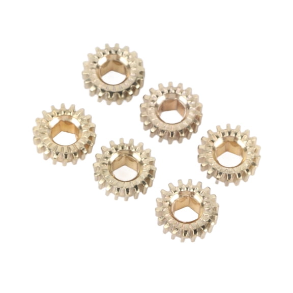 Yajisi 6 Pieces Metal Guitar Tuner Peg Gears Hex Hole String Button Gear Replacement Parts for Folk Classic Acoustic Electric Guitars, Gold (2.36 inches / 6 cm)