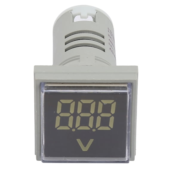 Yajisi 60-500V Square LED Display AC Voltage Signal Indicator Digital Voltmeter (White)